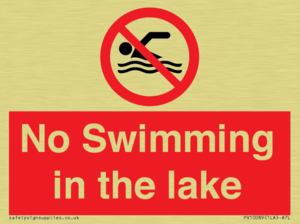 No Swimming in the lake